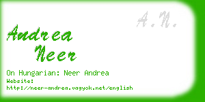 andrea neer business card